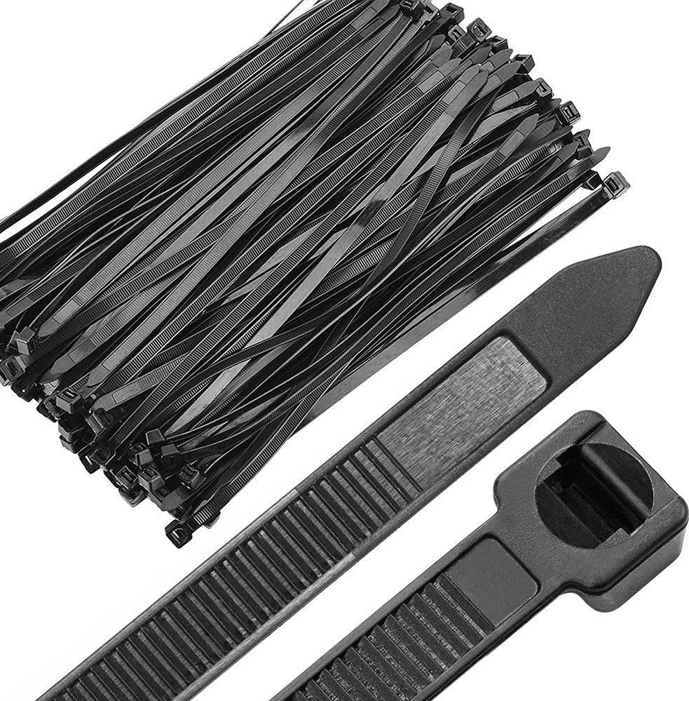 Verk Opaski zaciskowe trytytki 3,6x200 100 szt czarne Opaski zaciskowe trytytki 3,6x200 100 szt czarne