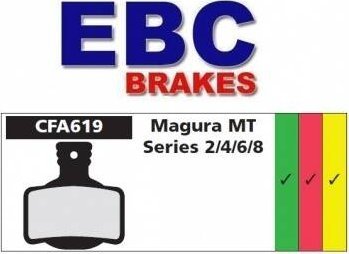 EBC Brakes Klocki rowerowe EBC (organiczne wyczynowe) Magura MT Series 2/4/6/8 2012 CFA619R Uniwersalny