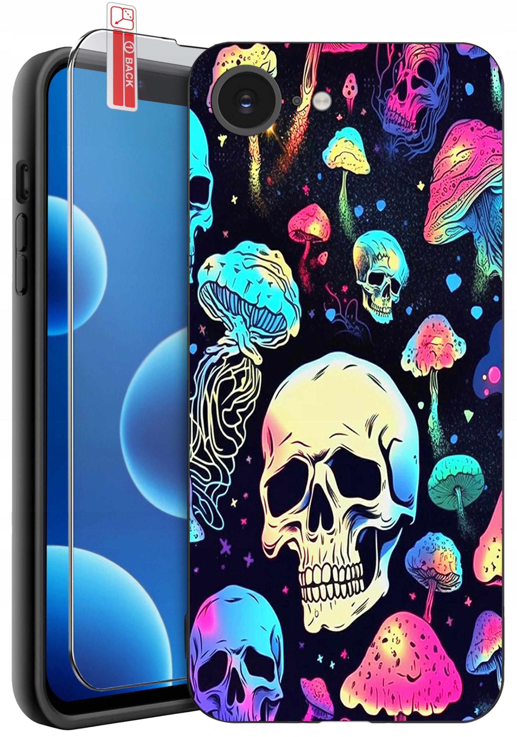 ETUI do iPhone 16e | WZORY | SILIKONOWE MATT CASE + SZKŁO 9H