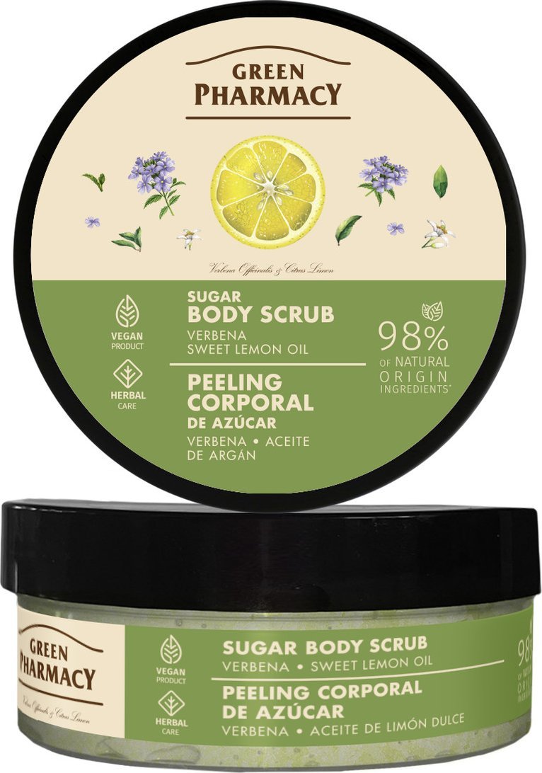 Green Pharmacy Multi Peeling cukrowo-solny do ciała Werbena + Słodki olejek 200ml