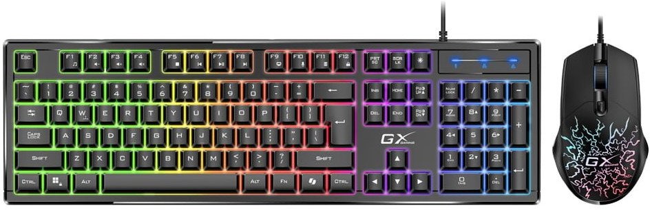 GENIUS set klávesnice + myš GX GAMING Scorpion KM-GX3, Drátový set USB, CZ+SK, černá