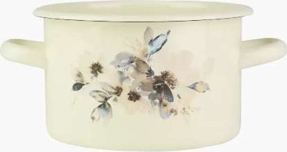 Emalia Rybnik Garnek emaliowany JAŚMIN kremowy 5,5l