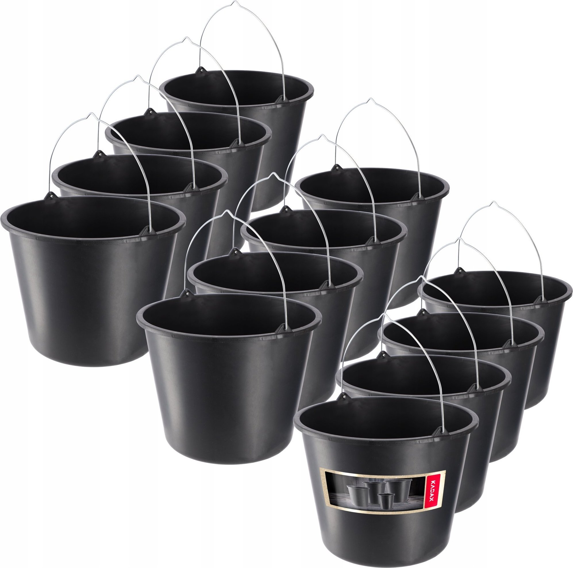 Kadax Wiadro Budowlane Gospodarcze Plastikowe 20L 12szt