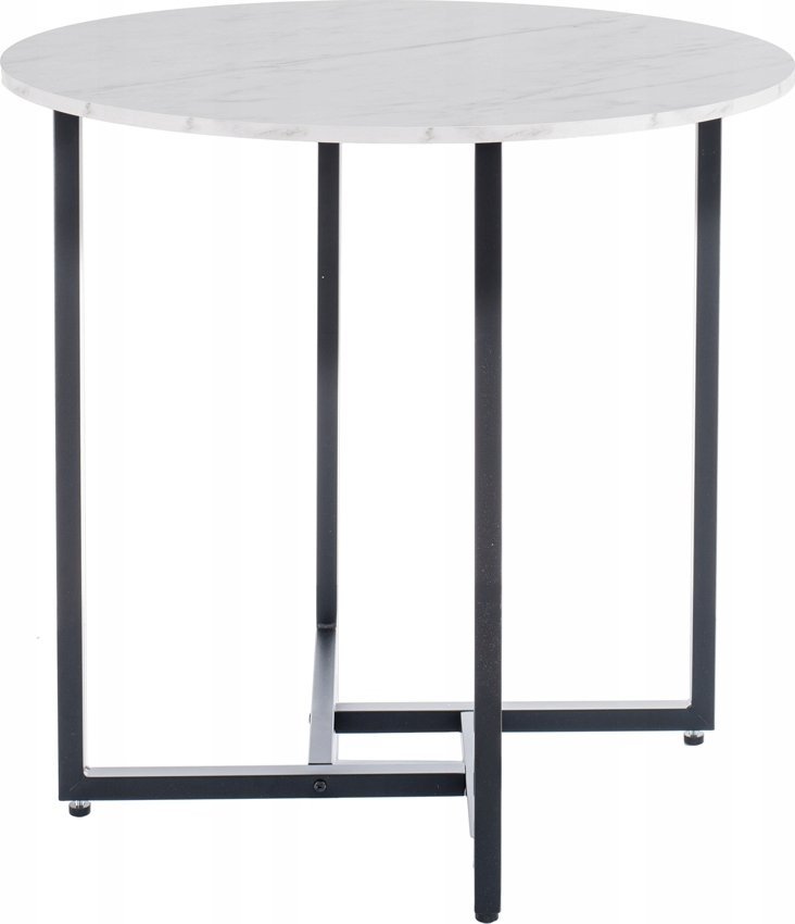 Signal Stół ALTO II FI80 biały efekt marmuru/czarny