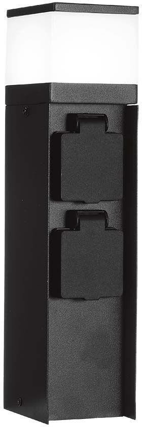 V-TAC Słupek Ogrodowy LED G9 2 Gniazda 2x16A 23cm 3600W IP44 Grafit VT-1197