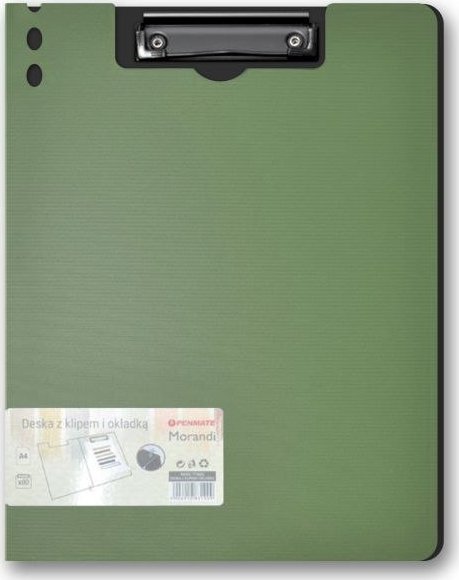 Deska z klipem i okładką A4 PENMATE Morandi zielona
