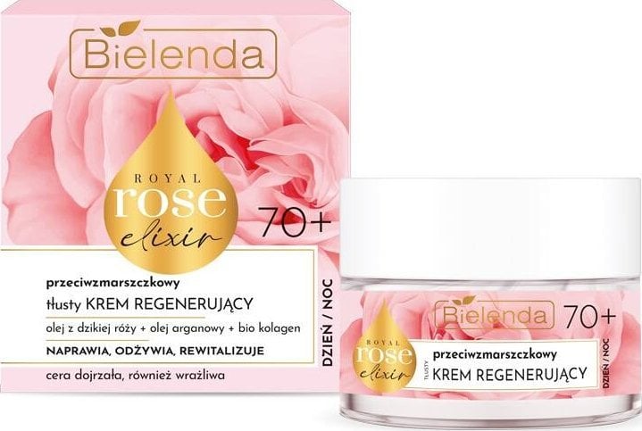 Bielenda Royal Rose Elixir przeciwzmarszczkowy tłusty krem regenerujący 70+ 50ml