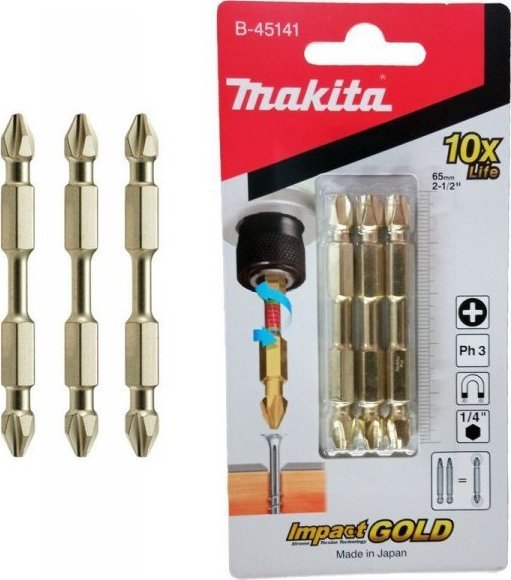 Makita PODWÓJNA KOŃCÓWKA MAGNETYCZNA DO WKRĘTAKA PH3-65MM 3 SZT. IG (1 SZT)