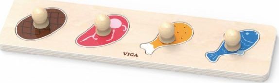 Viga Viga 44533 Pierwsze puzzle z uchwytami - jedzenie