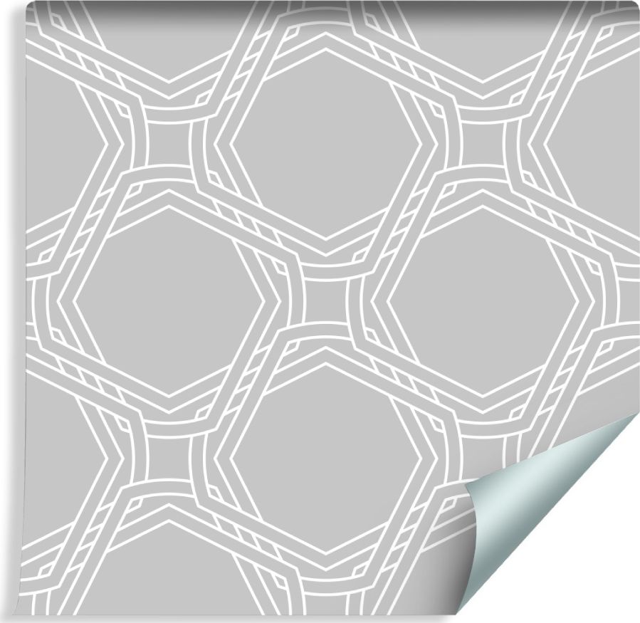 Muralo Tapeta Geometryczna Abstrakcja w Odcieniach Szarości