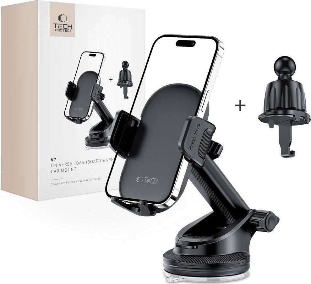 Tech-Protect TECH-PROTECT V7 UNIVERSAL DASHBOARD & VENT CAR MOUNT BLACK