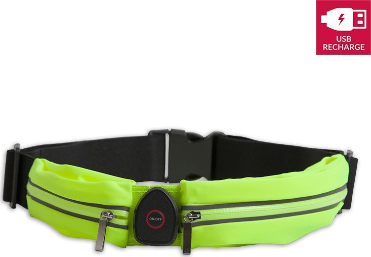 Lynx Pas biodrowy do biegania z podświetleniem Led i kieszeniami Lynx Uniwersalny