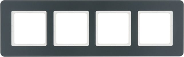 Hager Ramka 4-krotna antracyt aksamit lakierowany Q.7 10146186