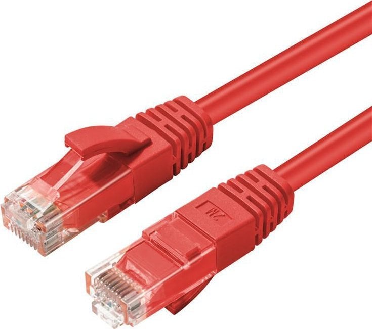 MicroConnect CAT6A UTP 0.15m Red LSZH