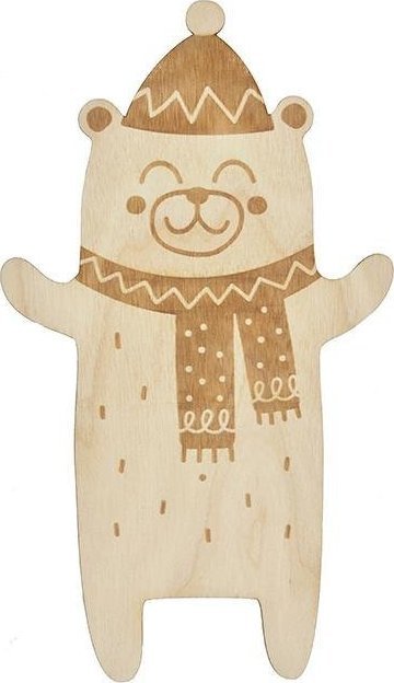 Milin Zakładka drewniana - Miś