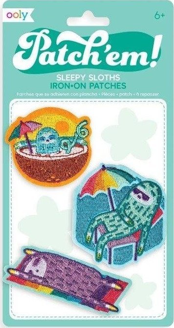 Kolorowe Baloniki Naprasowanki Patch Em - Śpiące Leniwce