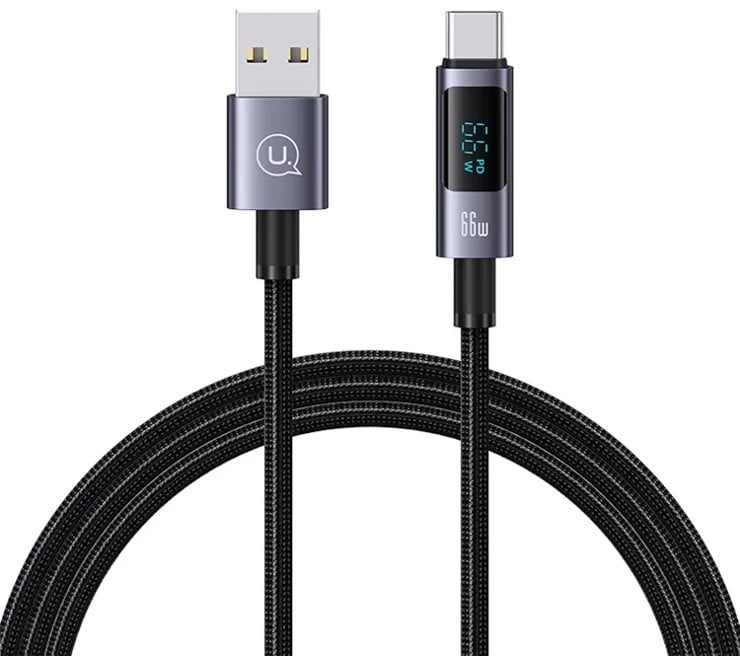 Kabel USB Usams USB-A - USB-C 1.2 m Czarny