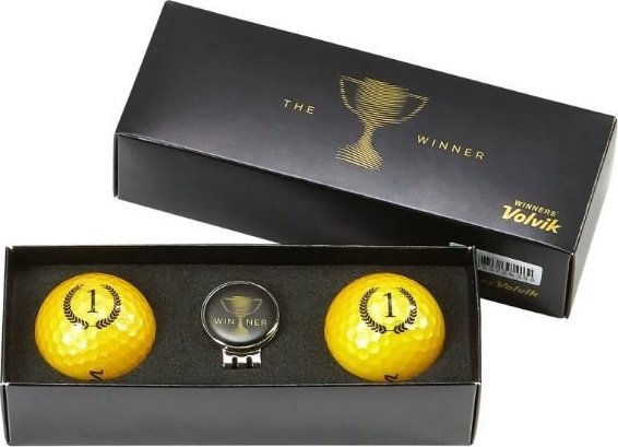 Volvik morele Piłki golfowe VOLVIK CHAMPION BOX (zestaw 2 złotych piłek)