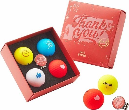 Volvik morele Piłki golfowe VOLVIK THANK YOU PACK (zestaw 4 super piłek z markerem)