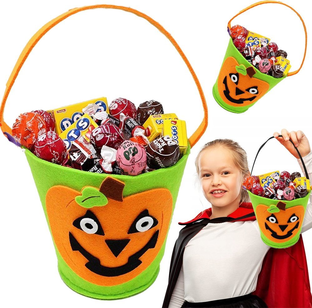 Korbi WIADERKO NA CUKIERKI SŁODYCZE HALLOWEEN ZIELONE