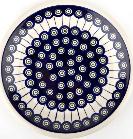 Bolesławiec Talerz 25 cm Bolesławiec Kropki 8