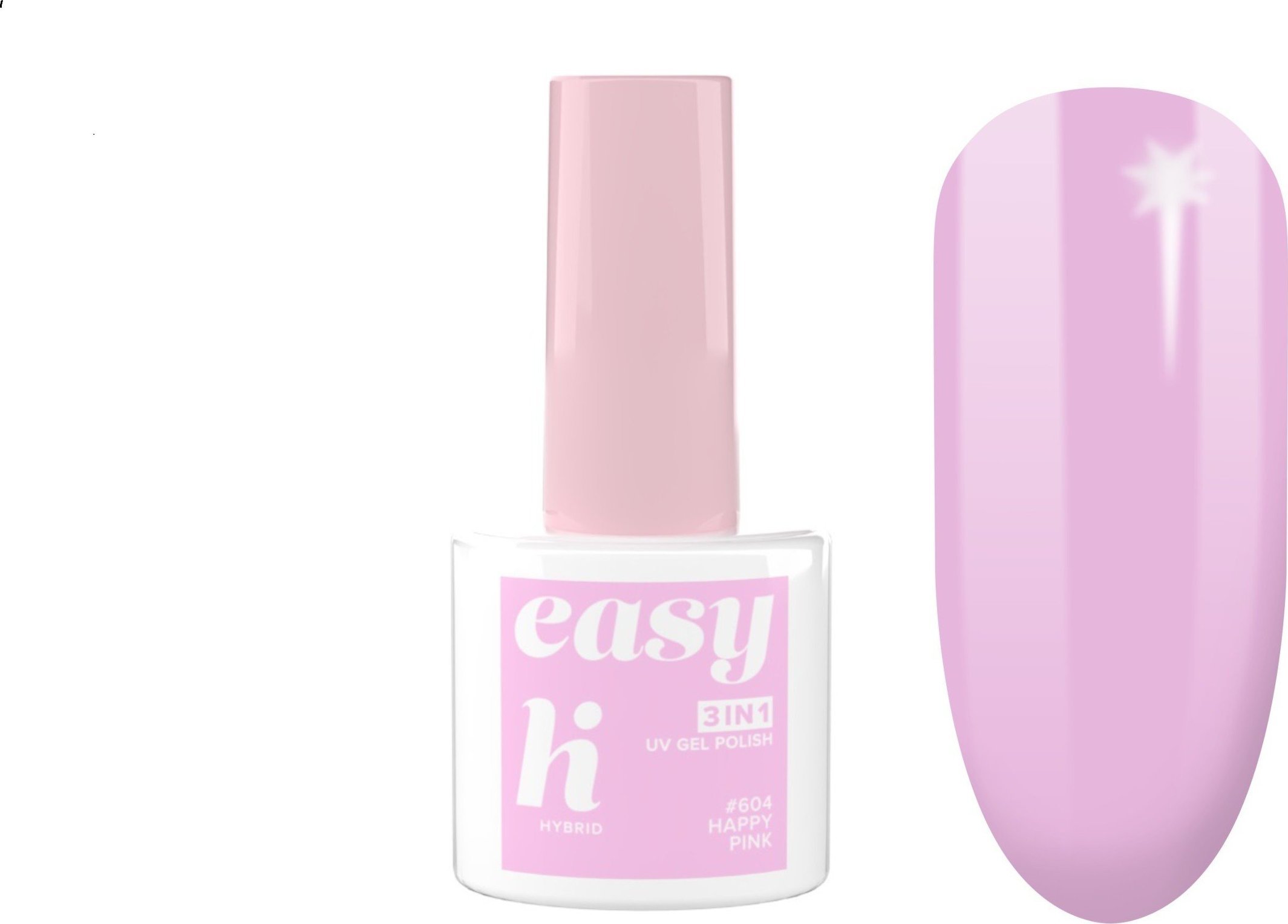 Hi Hybrid Hi Hybrid Lakier hybrydowy Easy 3w1 nr 604 Happy Pink 5ml