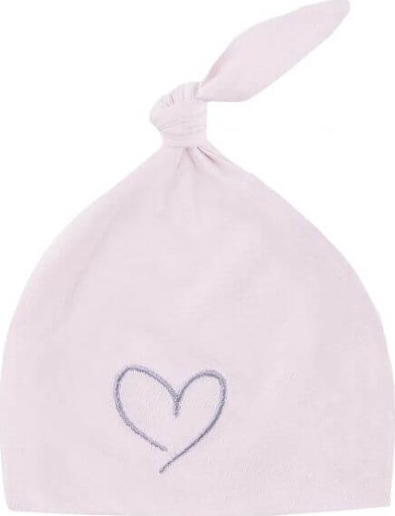 Effiki Czapeczka Pudrowy Róż z Szarym Sercem 1-3m Effiki
