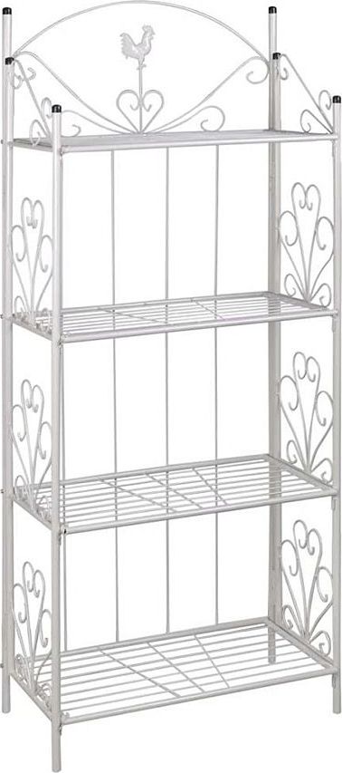 Elior Biały stalowy stojak na kwiaty - Cassia