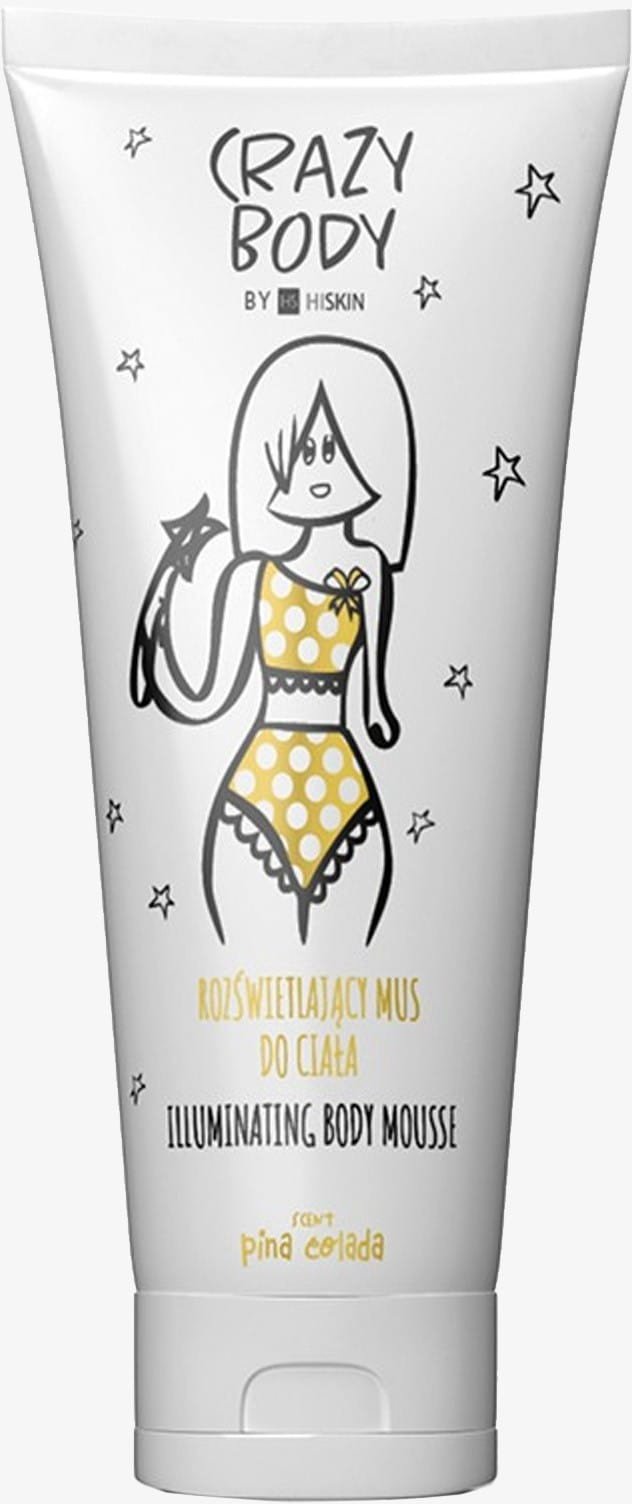 HISKIN Crazy Body Mus rozświetlający do ciała - PINA COLADA 250 ml