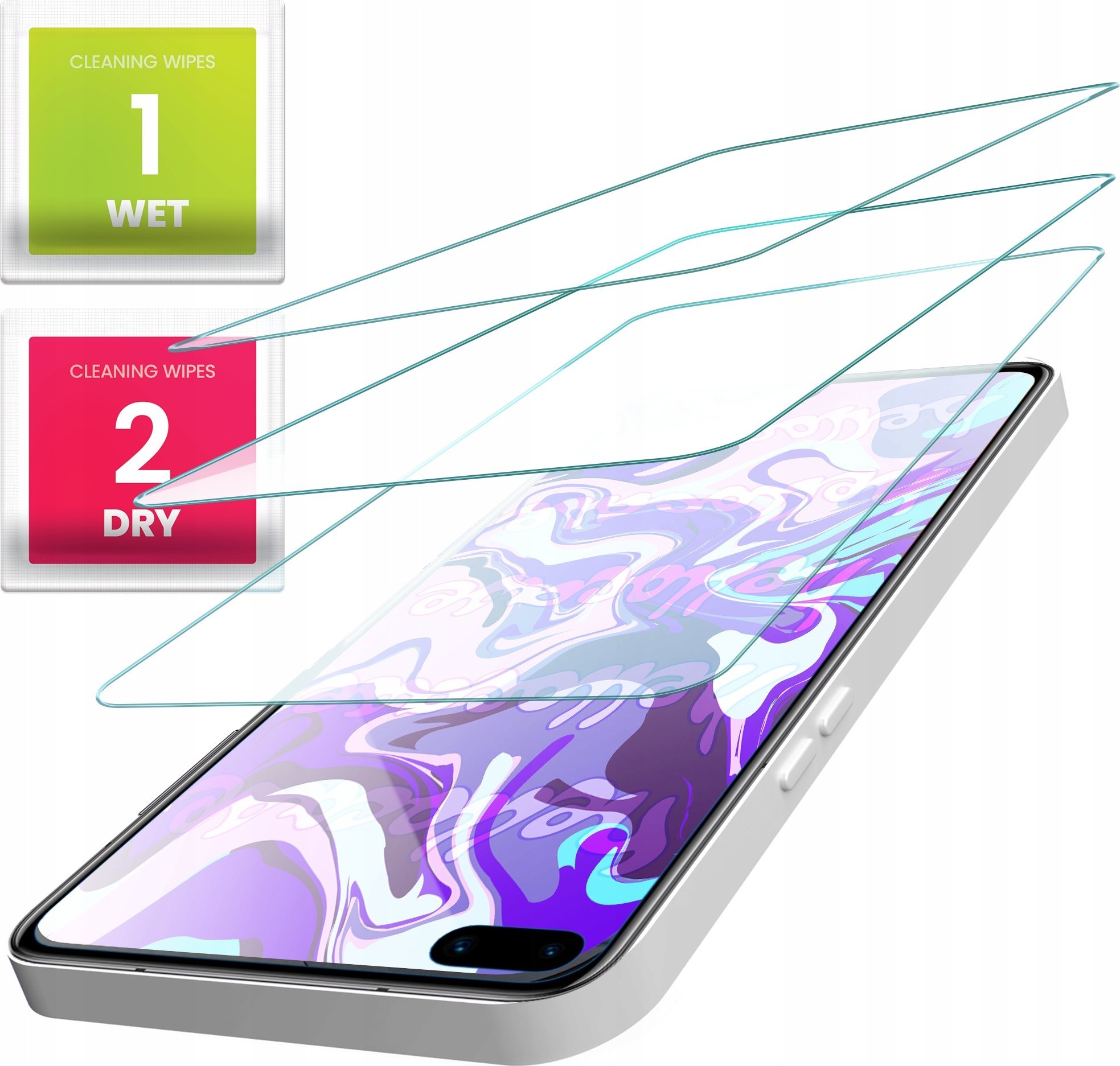 Hello Case 3-PAK Szkło Hartowane do Realme 6 Pro (szybka 9H, płaskie 2.5D, ochronne)