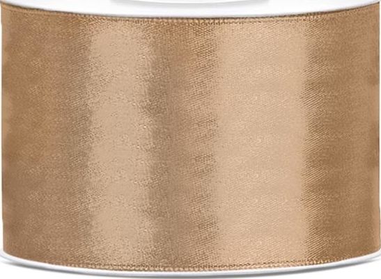 Party Deco Wstążka satynowa, jasnozłota, 50 mm x 25 m uniwersalny