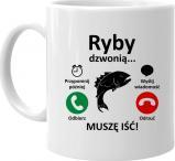 Koszulkowy Ryby dzwonią, muszę iść - kubek z nadrukiem