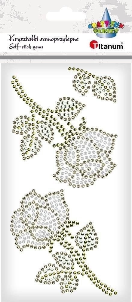 DP Craft Kryształki samoprzylepne Róże złoto-białe 2szt