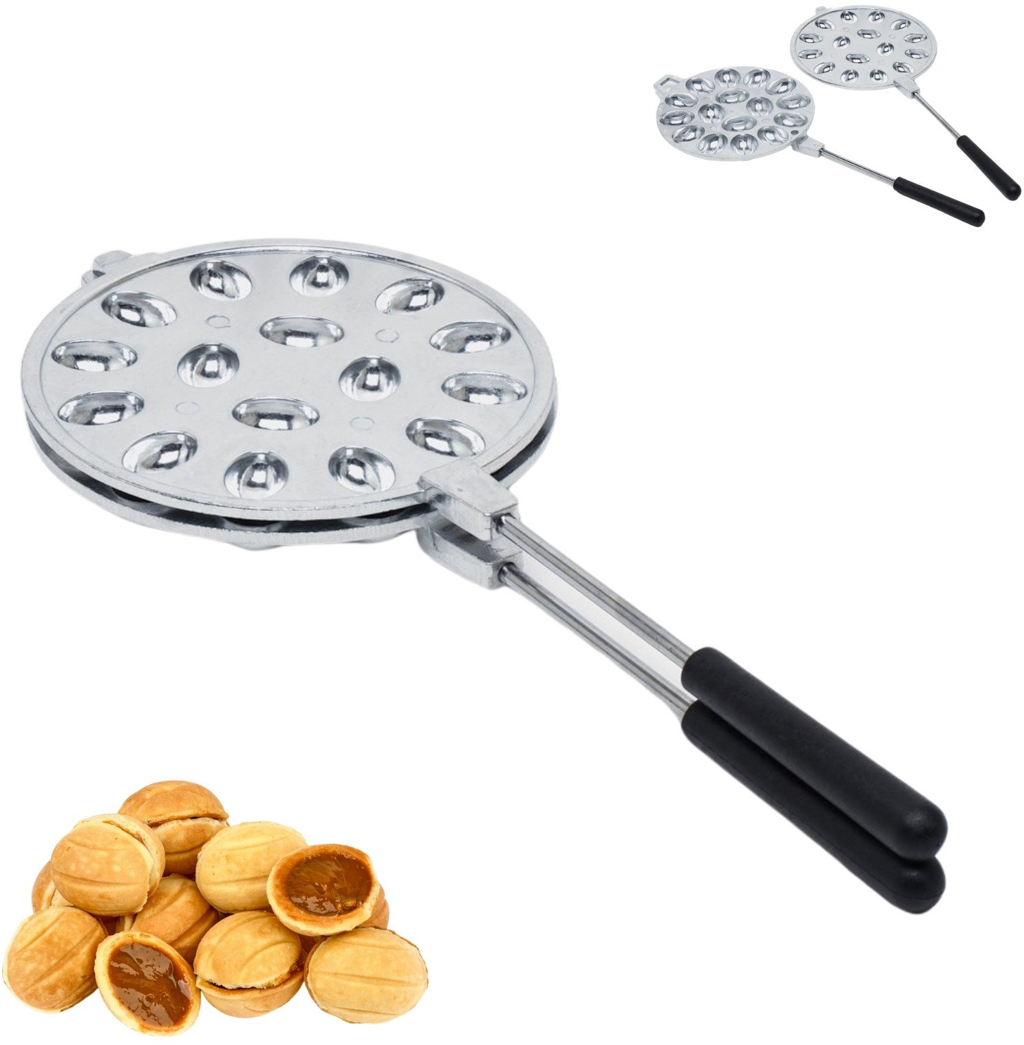 FORMA DO ORZESZKÓW CIASTEK PATELNIA DO PIECZENIA ORZECHÓW DUŻA OPIEKACZ