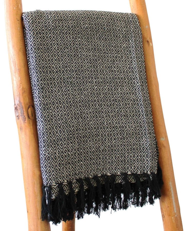 Bawełniana Narzuta Boho - Charcoal