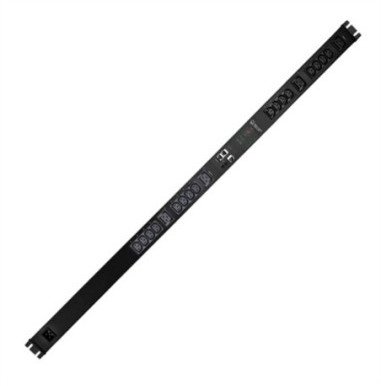 GUDE EPC 87-3300-18 30-drożne przełączane i mierzone PDU, instalacja pionowa 0U, 400V 3x16A, czarny, 170 cm