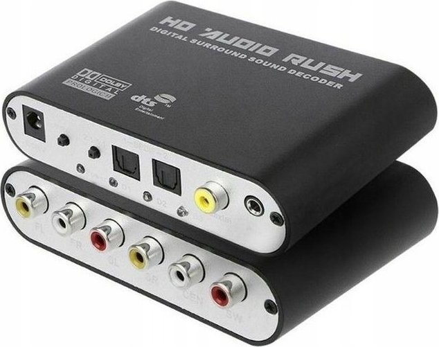 Adapter AV Pawonik Toslink - RCA (Cinch) x2 czarny (244)