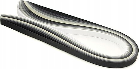 CreativeHobby Paski do quillingu 3 mm 100 szt czarno-szaro-białe