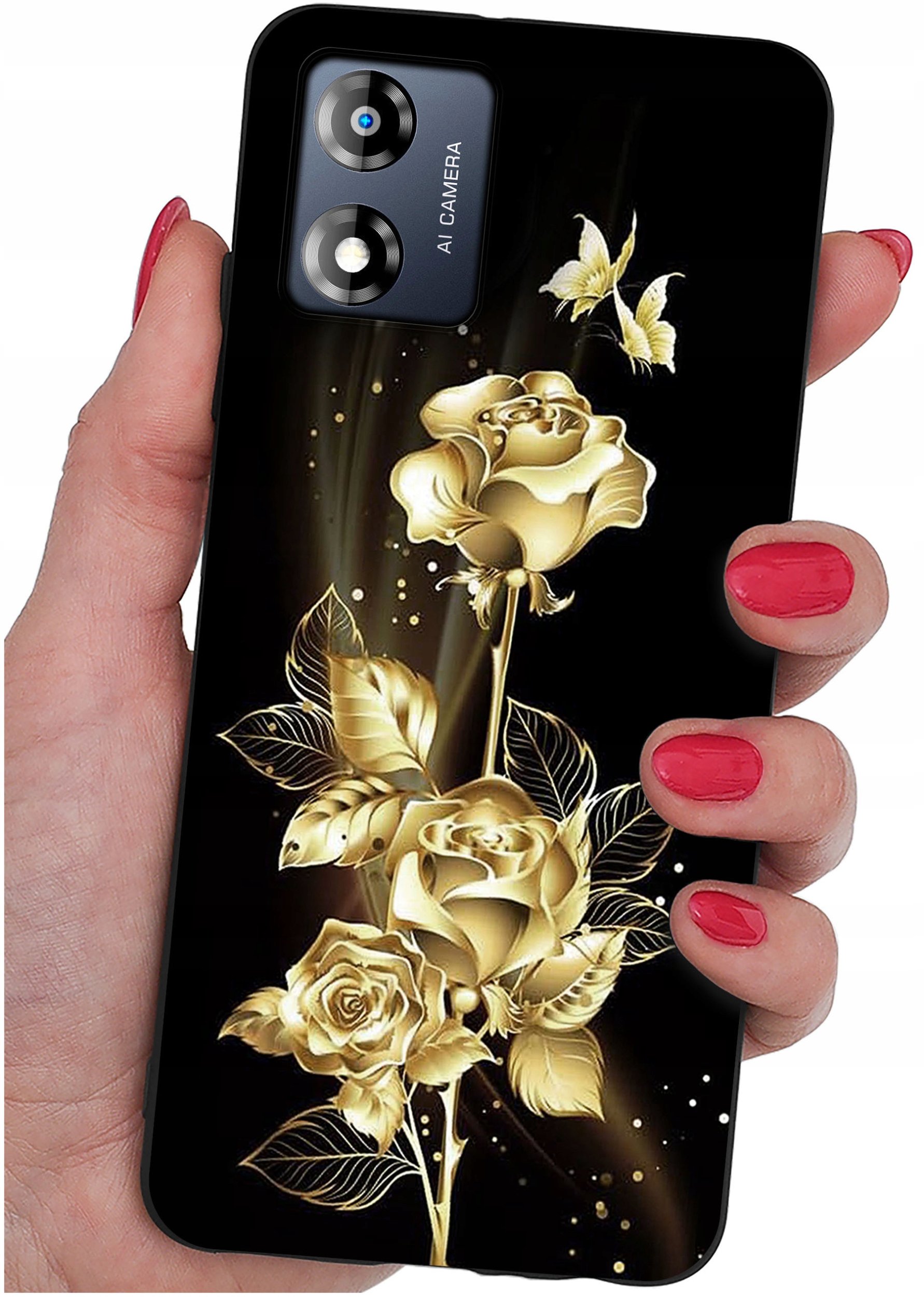 Etui do Motorola Moto E13 WZORY |SILIKONOWE MATT CASE + SZKŁO 9H