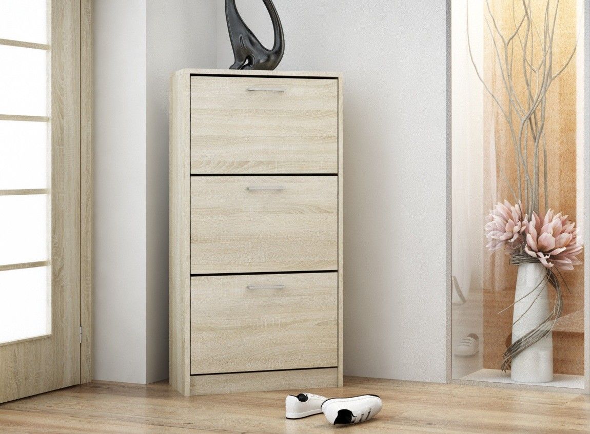 Topeshop Szafka na buty obuwie półka komoda * paula - dąb sonoma (PAULA SONOMA)