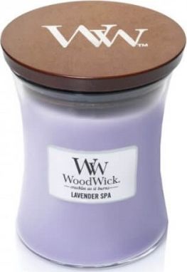 WoodWick Świeca w szkle WoodWick średnia Lavender Spa 92492E (114mm x 98mm)