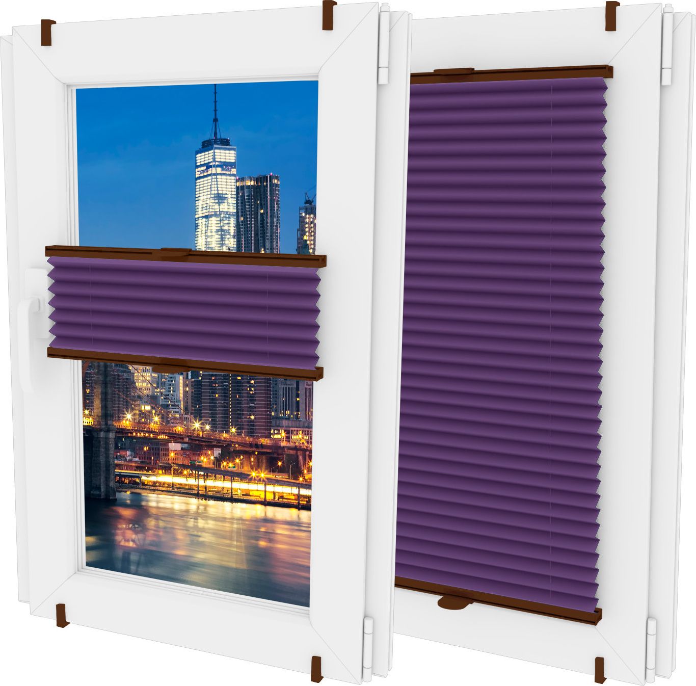 Oslonaokna 'Roleta plisowana plisa wysokość do 220cm kolor Fioletowy'