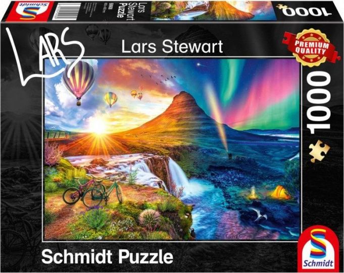 Schmidt Spiele Puzzle PQ 1000 Lars Stewart Islandia dzień/noc G3