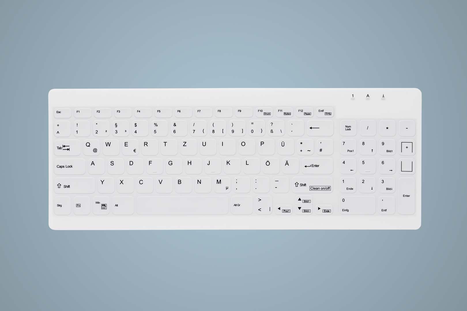 Active Key AK-C7012 - Tastatur - komplett versiegelt, IP68 - USB - QWERTZ - Deutsch - weiss