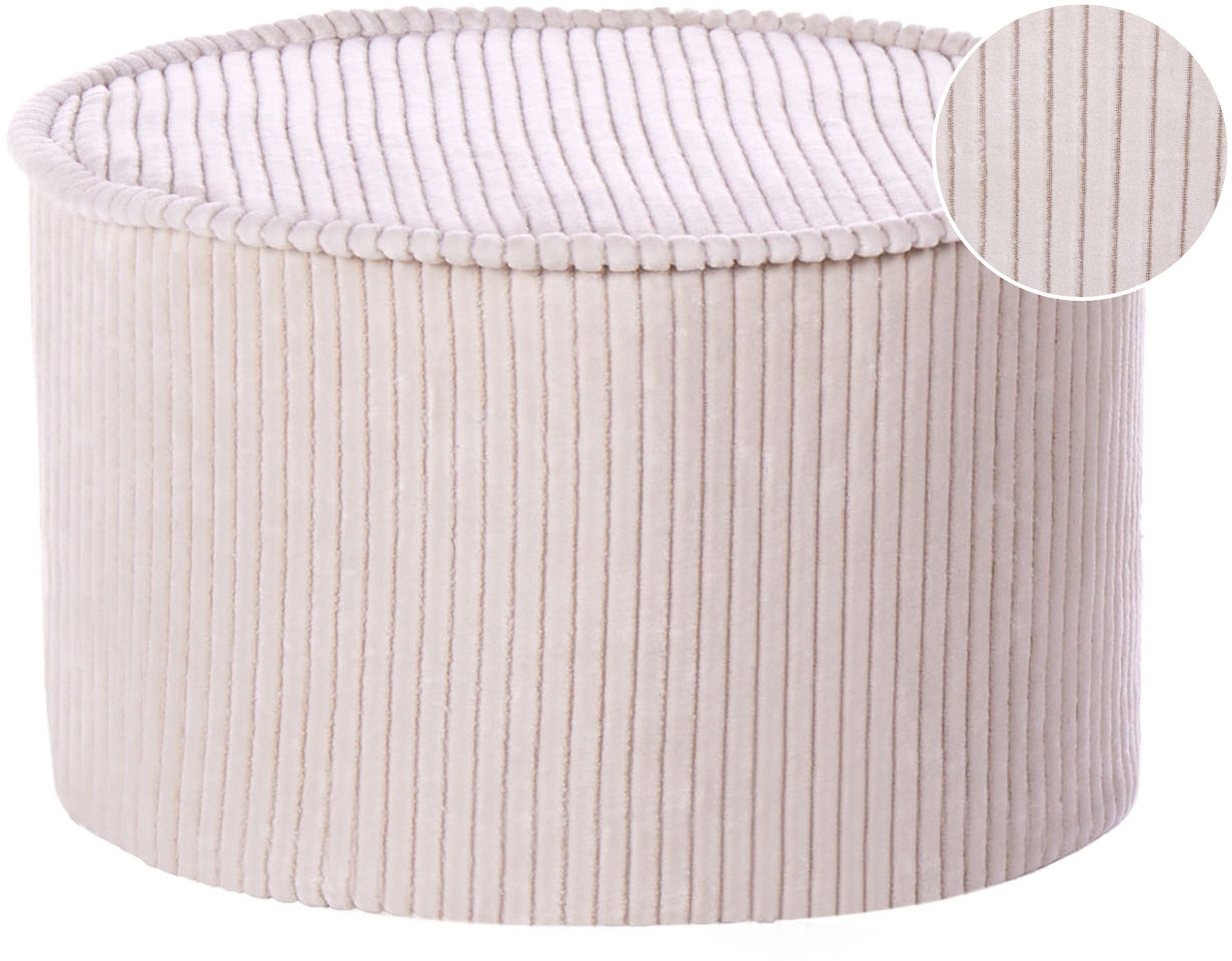 Puf welurowy 40 x 25 cm jasnobeżowy ZIKRIA