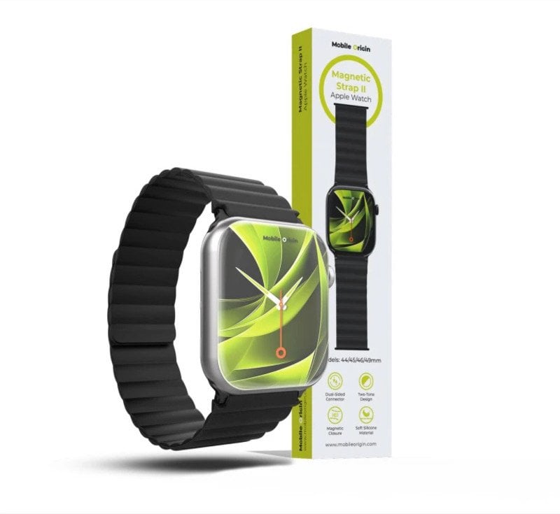 Mobile Origin Magnetic Watch Strap II, black/black - Apple Watch 49mm/46mm/45mm/44mm
