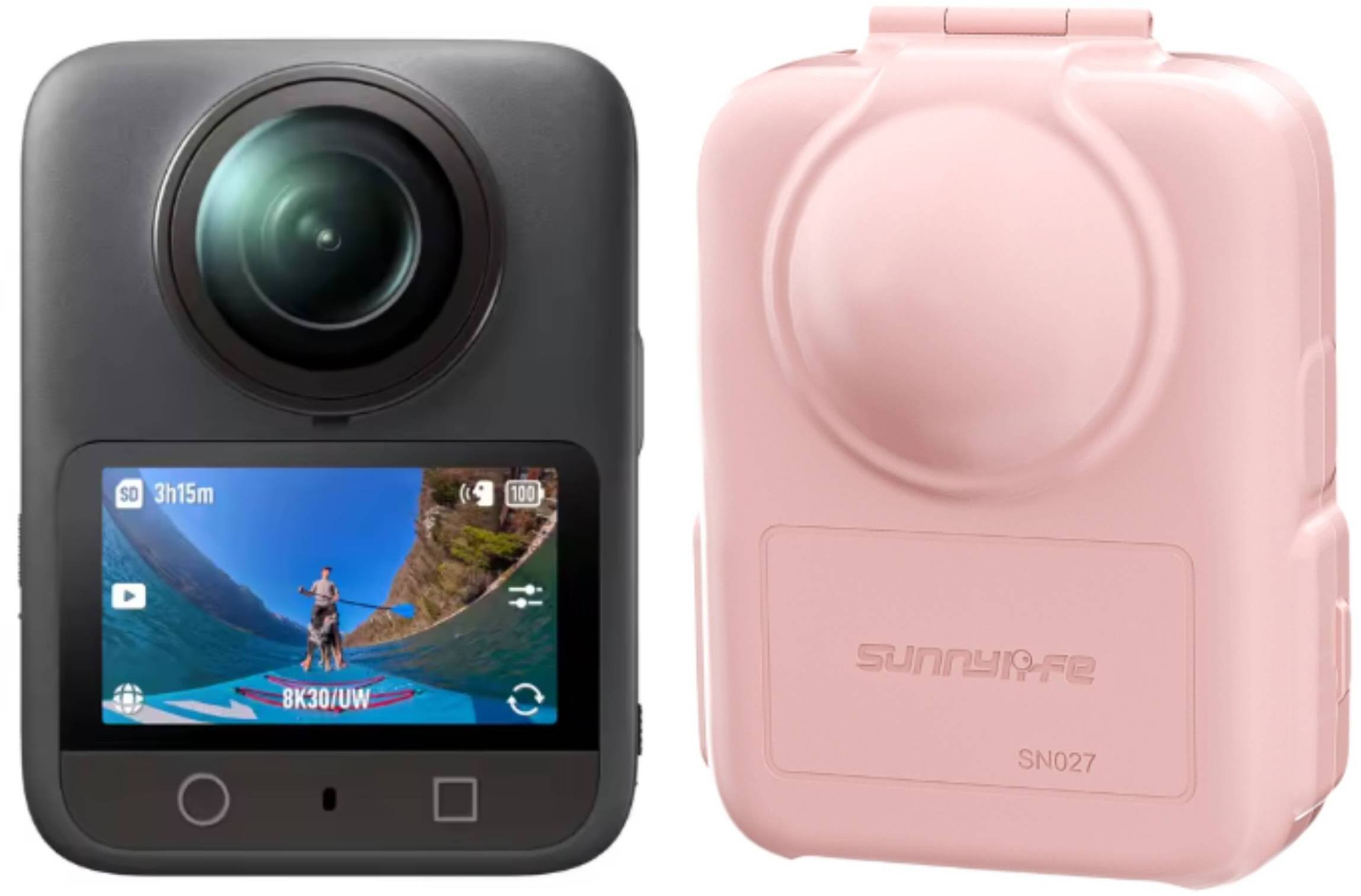 SunnyLife FUTERAŁ MINI CASE ETUI OCHRONNE półotwarte do przechowywania DJI OSMO 360 - różowy