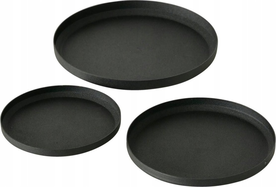 Boltze Podstawki na świece Mio, 3 sztuki, czarny mat