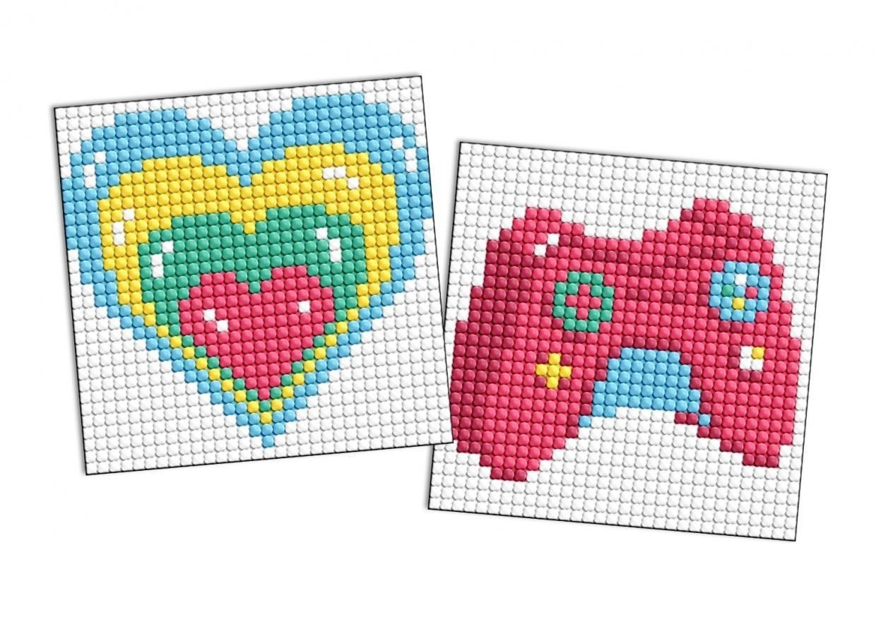 Diamentowa mozaika Kids - Serce i joystick 9x9cm