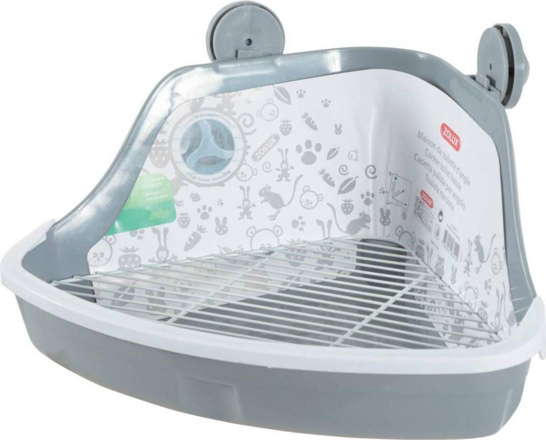 Zolux Toaleta narożna mała 320x230x145 mm kol. szary